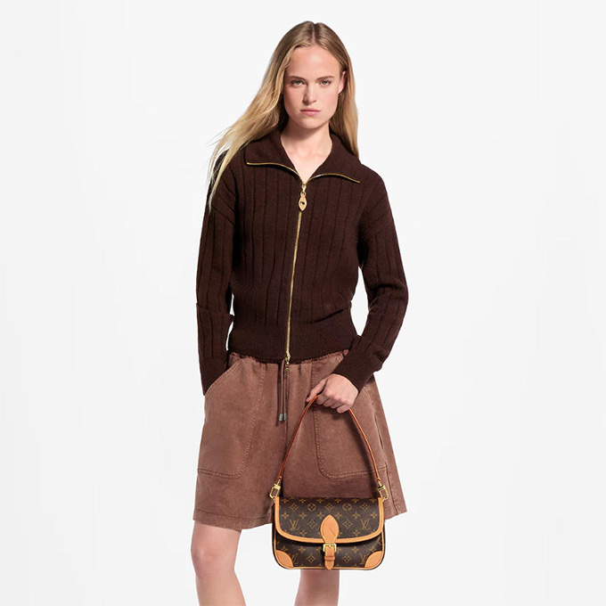 lv louis vuitton diane monogram canvas shoulder bag #m45985